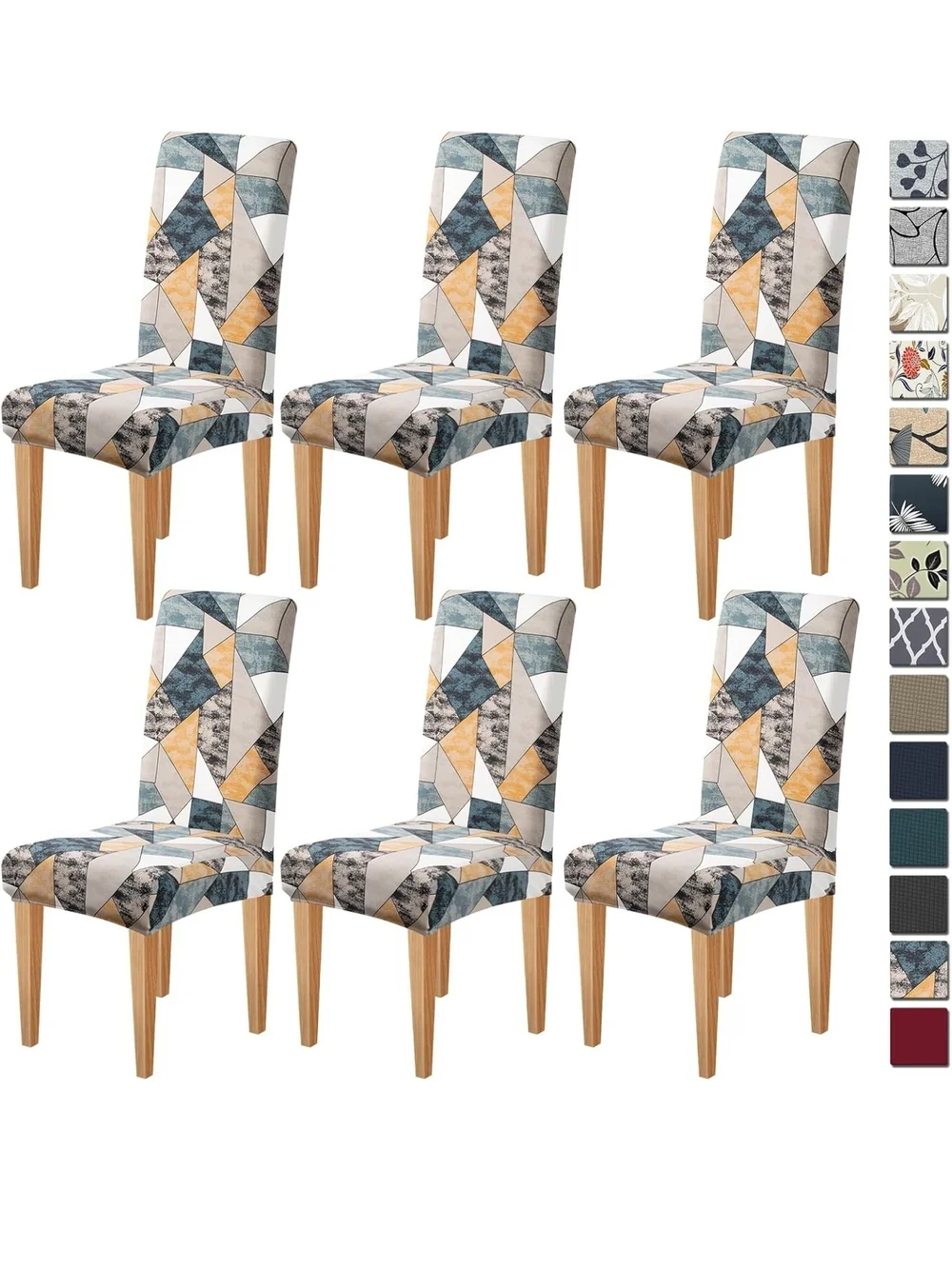 Chair Covers High Stretch for Dining Chairs, Washable Covers, Set Of 2